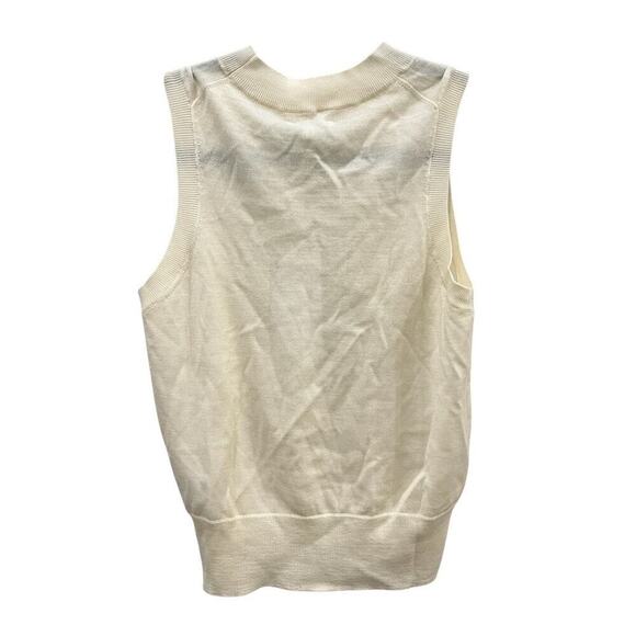 Edwina Regenerative Cream Merino Mockneck Tank Size M NWT - Picture 2 of 5